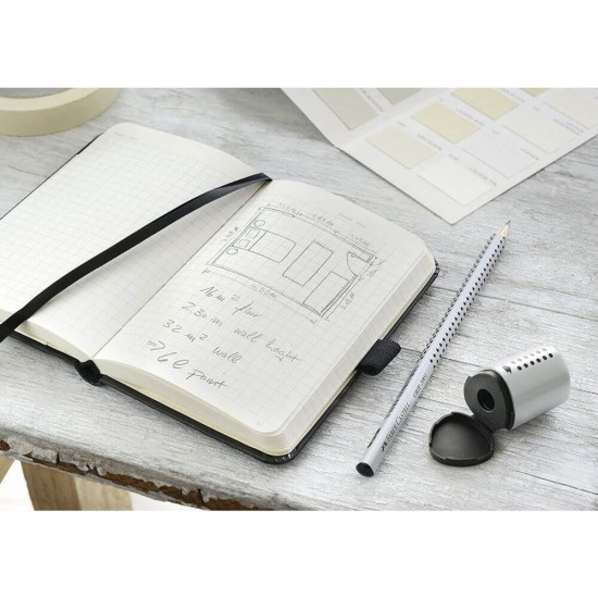 Ascutitoare cu Container Faber-Castell Grip 2001 Mini, Gri, Ascutitori, Faber-Castell Ascutitori, Faber-Castell Grip 2001 Mini Ascutitoare Creioane, Ascutitori Plastic pentru Scoala, Ascutitori Scoala, Ascutitori Creioane, Ascutitoare de Birou