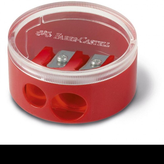 ASCUTITOARE PLASTIC DUBLA CU CONTAINER TWIST OFF ROSIE/ALBASTRA