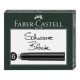Set 6 Cartuse cu Cerneala Faber-Castell, Neagra, Cartuse Cerneala, Rezerva Cerneala, Patorane Cerneala, Mine Stilou, Mine pentru Stilou, Mine de Stilou, Cartuse Stilou, Rezerva Cartuse Stilou, Rezerva Cerneala Stilou