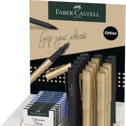DISPLAY 15 BUC STILOU GRIP 2011 BLACK&GOLD FABER-CASTELL