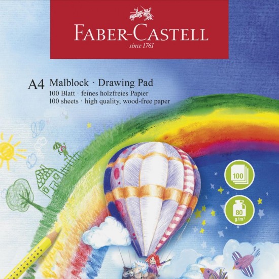 BLOC DESEN A4 100 FILE 80G/MP FABER-CASTELL