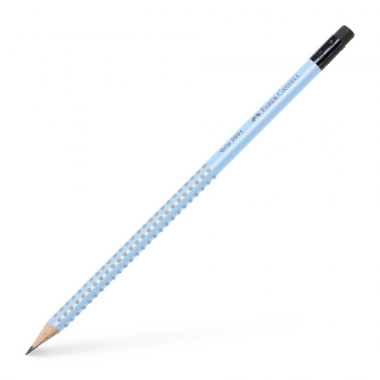Creion Grafit B Cu Guma Grip 2001 Bleu Sky Faber-castell