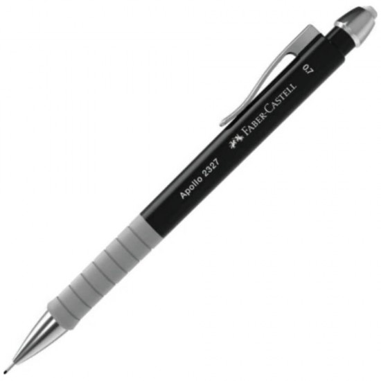 Creion Mecanic Apollo Faber-Castell, Mina 0.7 mm, Culoare Corp Negru, Creion Mecanic, Creion Mecanic Faber-Castell, Creion Mecanic Apollo, Creion Copii, Creion Mecanic Copii, Faber-Castell Apollo, Creion Mecanic Desen, Creion Grafica