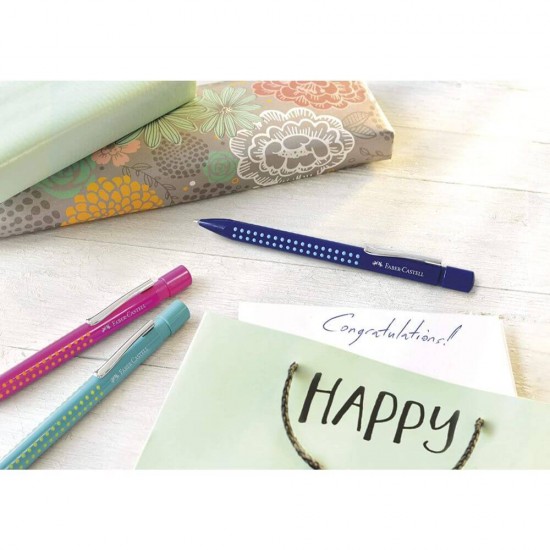 Pix Grip 2010 Faber-Castell, Corp Rose, Culoare Mina Albastru, Varf M, Culoare Rose, Pix, Pixuri, Faber-Castell Grip 2010 Pixuri, Pixuri cu Mecanism, Pixuri cu Buton, Pix cu Mecanism, Pixuri Scoala, Pixuri Albastre Scoala, Faber-Castell Pixuri Grip 2010
