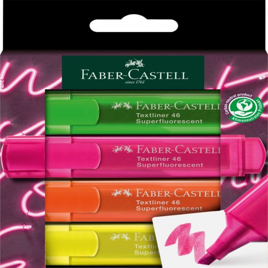 Textmarker Set 4 Superfluorescent Gen Z Cutie Carton Faber-castell