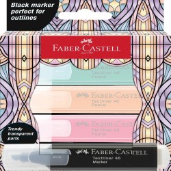 Textmarker Set 4 Pastel Editie Speciala Glassy Faber-castell