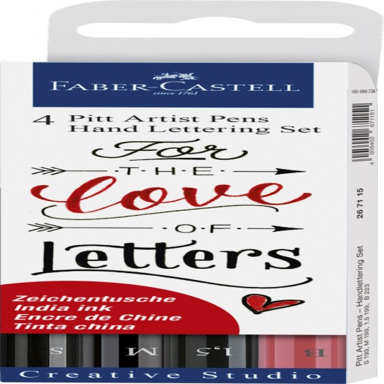 Pitt Artist Pen Set Caligrafic 4 Buc Faber-castell