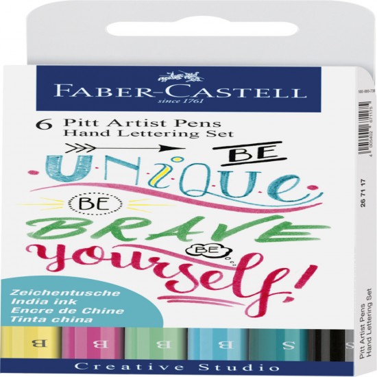 Pitt Artist Pen Set Caligrafic 6 Buc Pastel Faber-castell