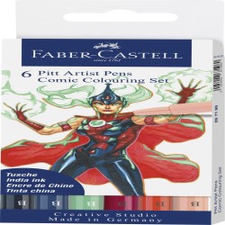 Pitt Artist Pen Set 6 Buc Comic Faber-castell