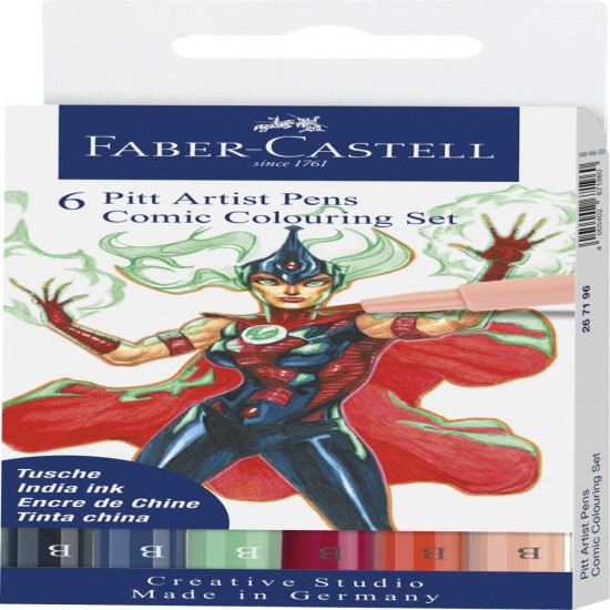 Pitt Artist Pen Set 6 Buc Comic Faber-castell