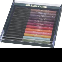 CUTIE 12 CULORI PITT ARTIST PEN NUANTE EARTH FABER-CASTELL