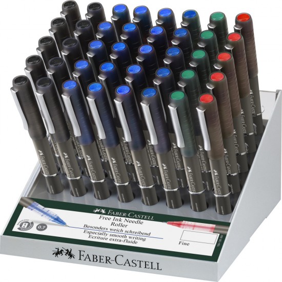 Display 40 Buc Roller Free Ink Needle 0.7mm Faber-castell