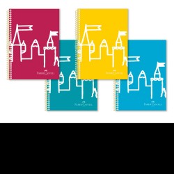 CAIET SPIRA A4 80 FILE DICTANDO COPERTA PP MOTIVE CASTEL FABER-CASTELL