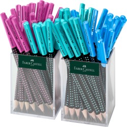 Creion Grafit Jumbo Grip Two-tone 2*36 Cut Plastic Faber-castell