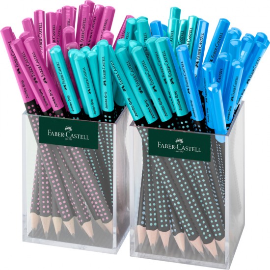 Creion Grafit Jumbo Grip Two-tone 2*36 Cut Plastic Faber-castell