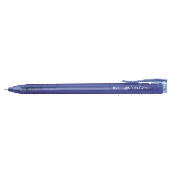 Pix Roller Albastru cu Mecanism Faber-Castell RX7, Semi-Gel, 0.7 mm, Pix Roller, Pixuri Roller, Pixuri cu Mecanism, Pix cu Gel, Pix Faber-Castell, Pixuri Faber-Castell, Pix Albastru, Pixuri Albastre, Pixuri Scriere, Pix Scriere, Pix Elevi, Pix Studenti
