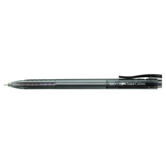 Pix Roller Negru cu Mecanism Faber-Castell RX7, Semi-Gel, 0.7 mm, Pix Roller, Pixuri Roller, Pixuri cu Mecanism, Pix cu Gel, Pix Faber-Castell, Pixuri Faber-Castell, Pix Negru, Pixuri Negre, Pixuri Scriere, Pix Scriere, Pix Elevi, Pix Studenti