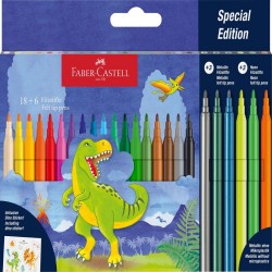 Carioca 18+6 Culori Dinozauri Faber-castell