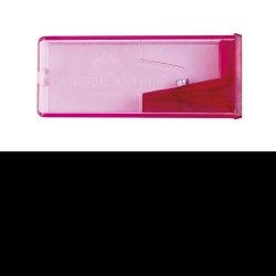 ASCUTITOARE PLASTIC CU CONTAINER CULORI FLUORESCENTE FABER-CASTE