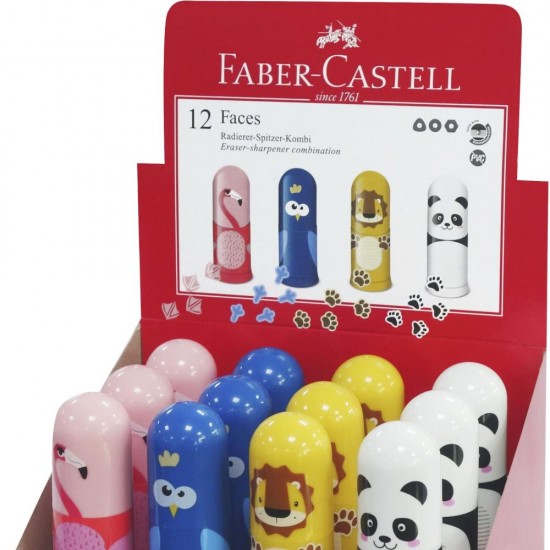 ASCUTITOARE SIMPLA CU RADIERA ANIMALE FABER-CASTELL