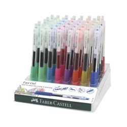 Display 40 Buc Pix Cu Gel 0.7mm Fast Gel Faber-castell