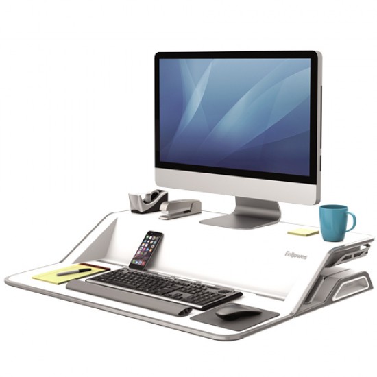 Statie De Lucru Sit Stand Lotus Alba Fellowes