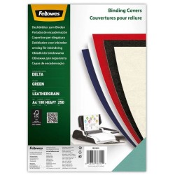 Coperti Carton A4 Verde 100/top Fellowes