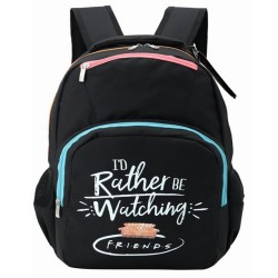 Ghiozdan Gimnaziu Teens Friends Negru 3 Fermoare Pigna