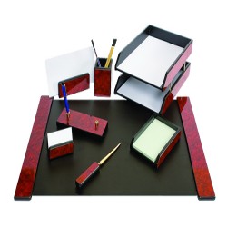 Set De Birou Din Lemn Mahon 8 Piese