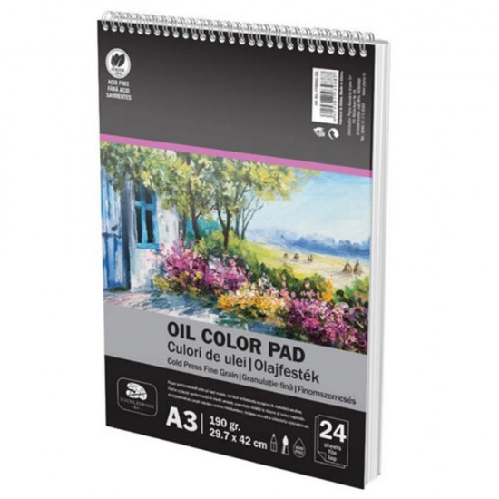 Bloc Desen Spira A3 Culori Ulei 190g 24 File Pigna