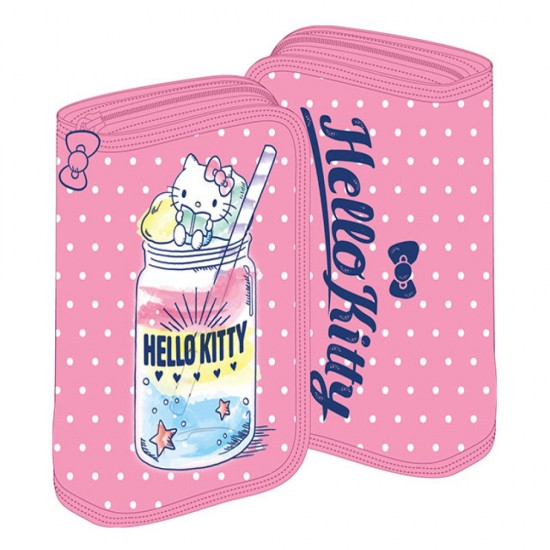 Penar Neechipat 1 Fermoar 2 Extensii Hello Kitty Roz Dots Pigna