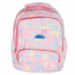 Ghiozdan Clasele 1-4 4 Compartimente 3 Fermoare Bleu Roz Pigna