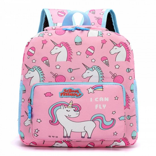 Ghiozdan Gradinita Sf Unicorn Roz 2 Fermoare Pigna