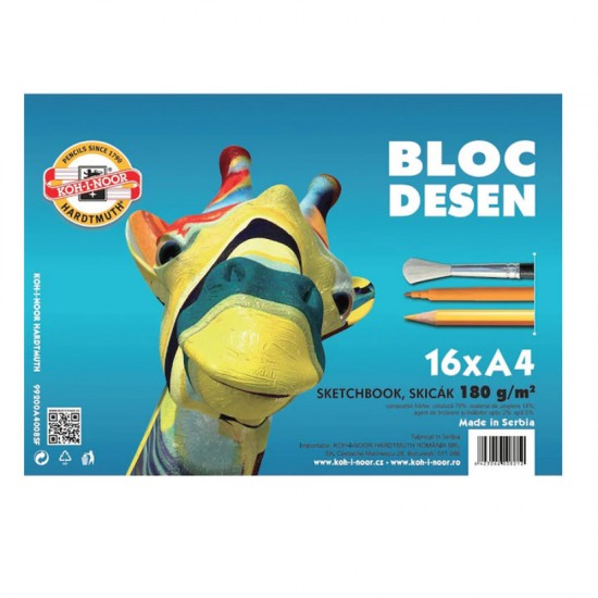 Bloc Desen A4 180g 16 Coli Koh-i-noor
