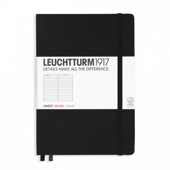 Caiet A5 Dictando Coperta Rigida Negru Leuchtturm