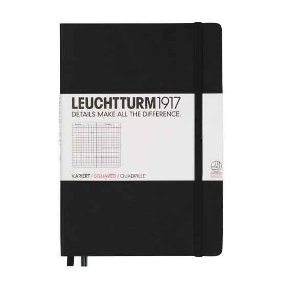 Caiet A5 Aritmetica Coperta Rigida Negru Leuchtturm