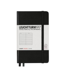 Caiet A6 Dictando Coperta Rigida Negru Leuchtturm