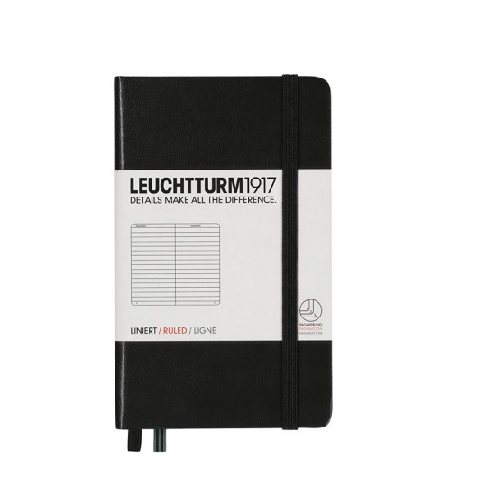 Caiet A6 Dictando Coperta Rigida Negru Leuchtturm