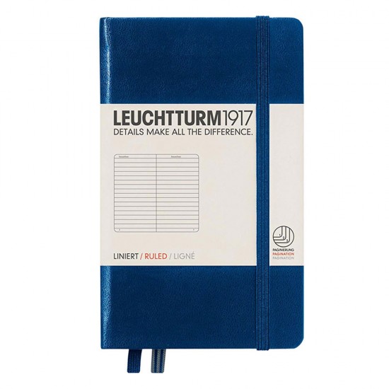 Caiet A6 Dictando Coperta Rigida Albastru Navy Leuchtturm
