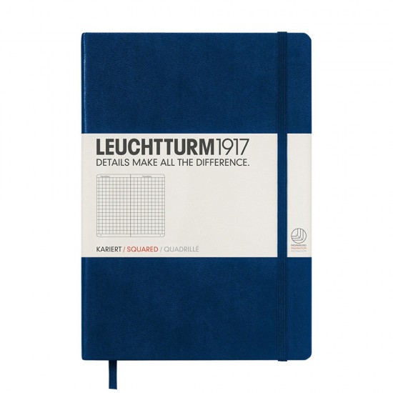 Caiet A5 Aritmetica Coperta Rigida Albastru Navy Leuchtturm