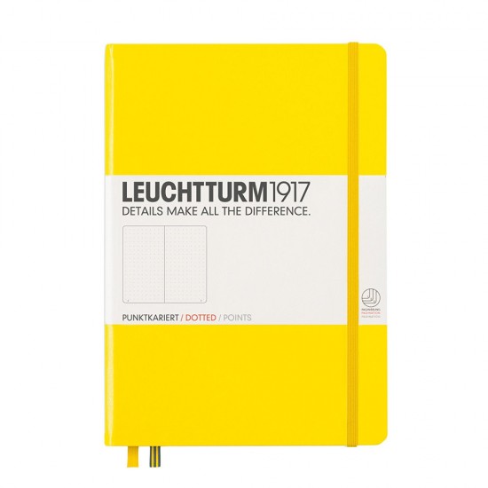 Caiet A5 Punctat Coperta Rigida Galben Leuchtturm