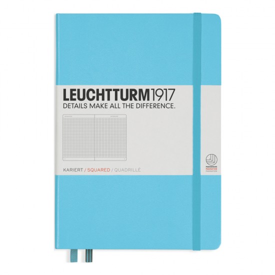 Caiet A5 Aritmetica Coperta Rigida Bleu Leuchtturm