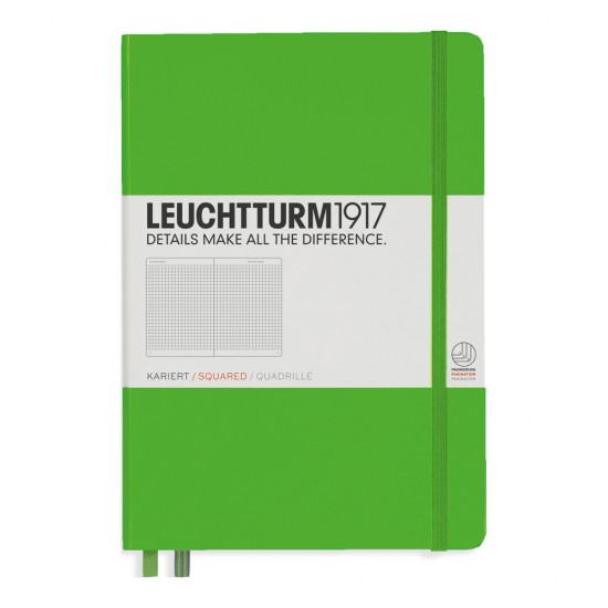 Caiet A5 Aritmetica Coperta Rigida Vernil Leuchtturm