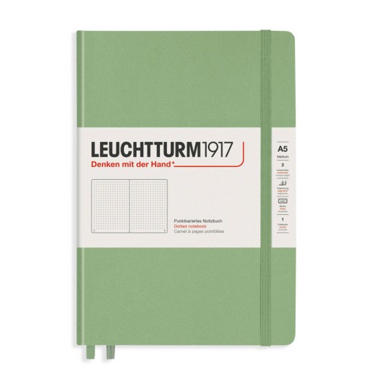 Caiet A5 Punctat Coperta Rigida Vernil Pastel Leuchtturm