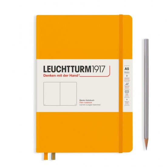 Caiet A5 Velin Coperta Rigida Galben Mustar Leuchtturm