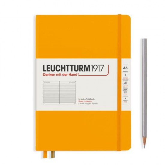 Caiet A5 Dictando Coperta Rigida Galben Mustar Leuchtturm