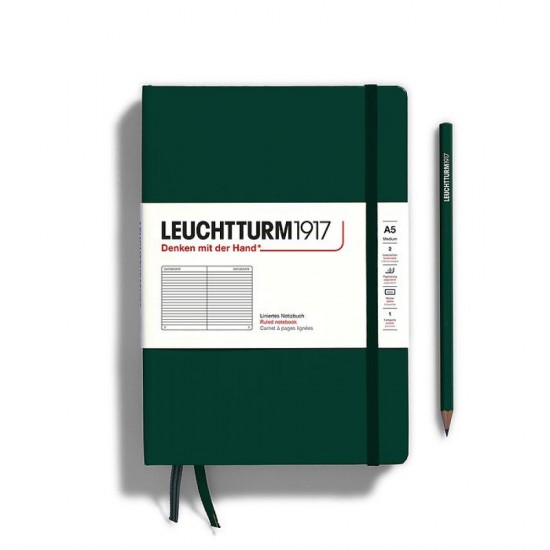 Caiet A5 Dictando Coperta Rigida Verde Padure Leuchtturm