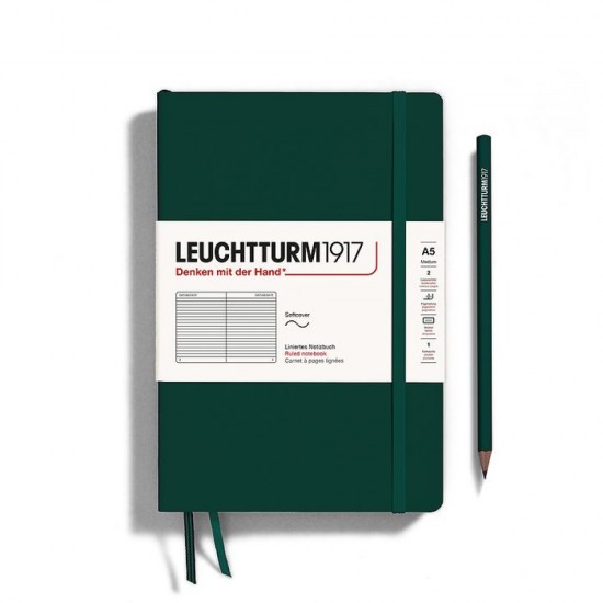 Caiet A5 Dictando Coperta Flexibila Verde Padure Leuchtturm
