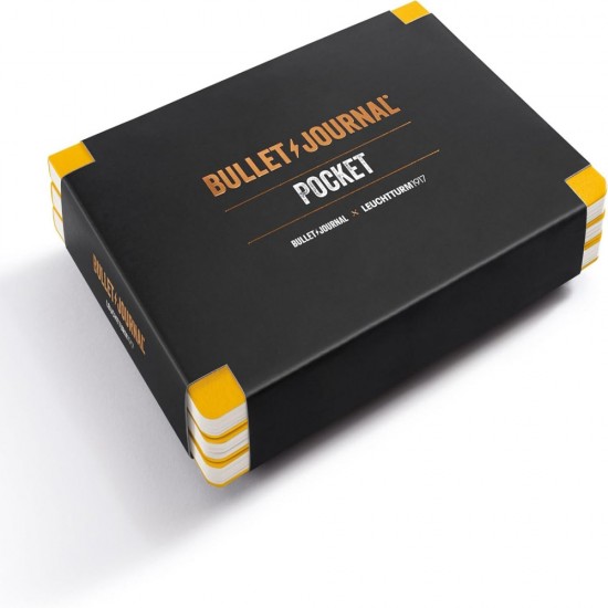 Caiet Bullet Journal Pocket Coperta Flexibila Galben 3/set Leuchtturm