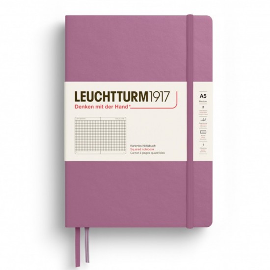 Caiet A5 Aritmetica Coperta Rigida Dusty Rose Leuchtturm